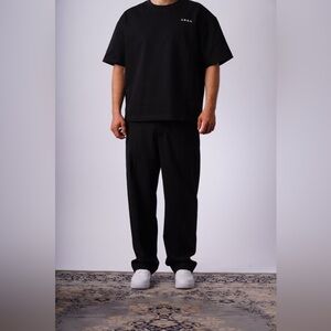 ARKA Noir T-shirt Stylish Black Short Sleeve Tee Sz XL